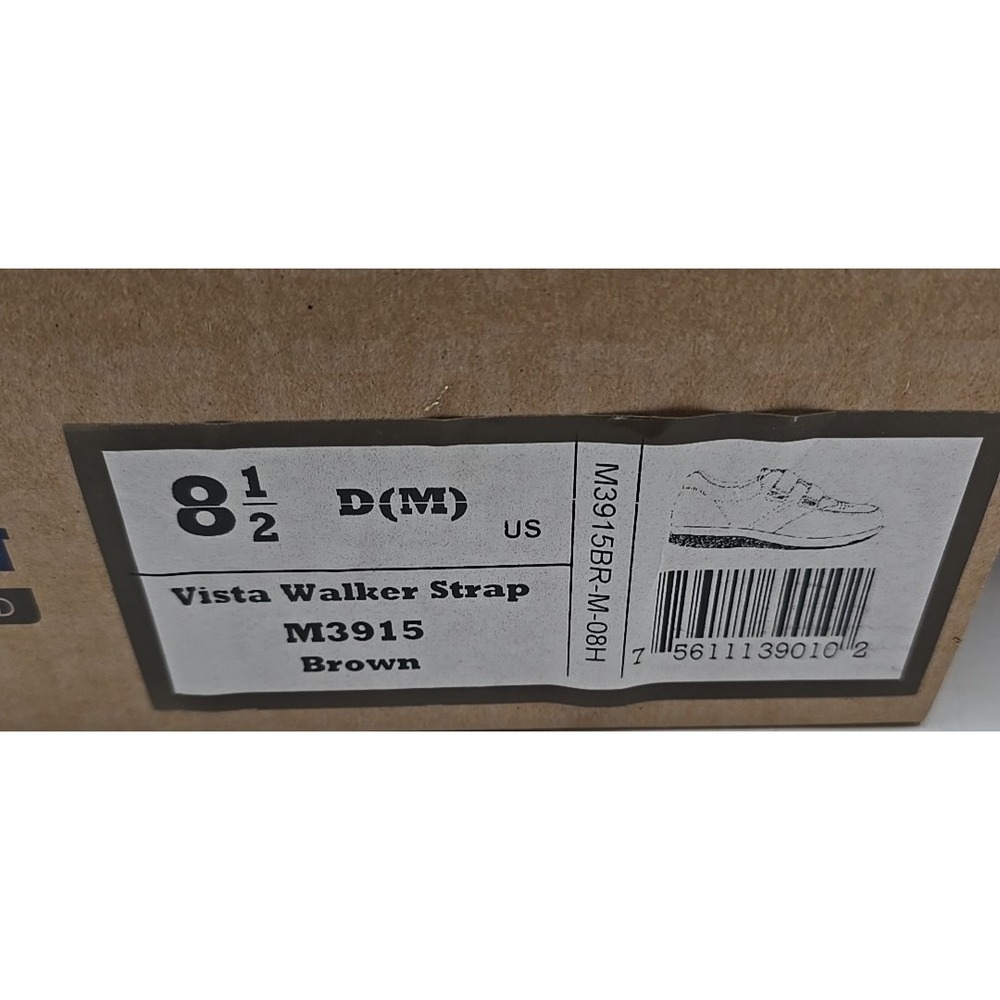 PROPET M3915 Vista Walker Strap Brown Leather Walking‎ Shoes Men's 8.5 NWT - Picture 3 of 7